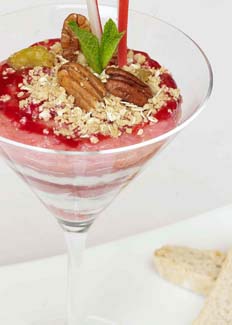 Rhubarb Fool with Yoghurt & Granola